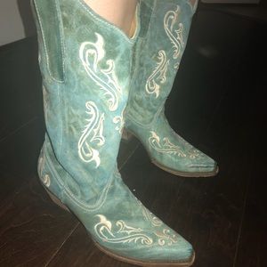 Corral turquoise cowboy boots